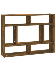Mensola a Muro Rovere Fumo 75x16x55 cm in Legno Multistrato 2