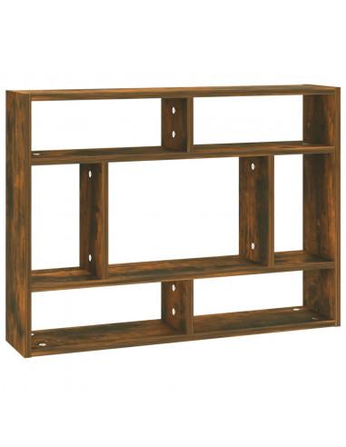 Mensola a Muro Rovere Fumo 75x16x55 cm in Legno Multistrato