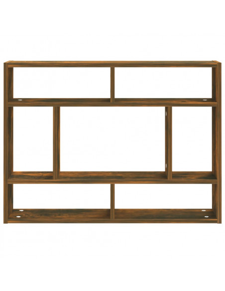 Mensola a Muro Rovere Fumo 75x16x55 cm in Legno Multistrato