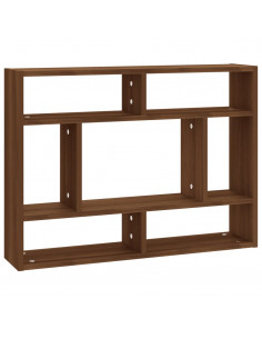 Mensola a Muro Rovere Marrone 75x16x55 cm in Legno Multistrato 2