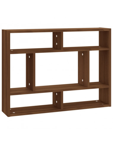 Mensola a Muro Rovere Marrone 75x16x55 cm in Legno Multistrato