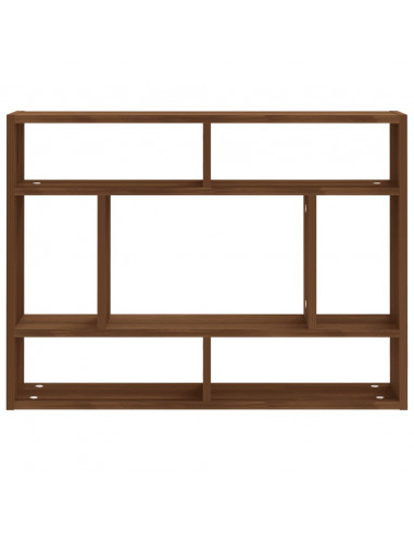 Mensola a Muro Rovere Marrone 75x16x55 cm in Legno Multistrato