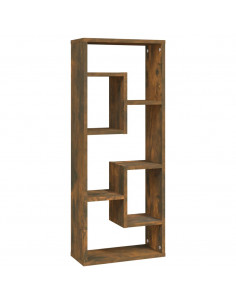 Mensola a Muro Rovere Fumo 36x16x90 cm in Legno Multistrato 2