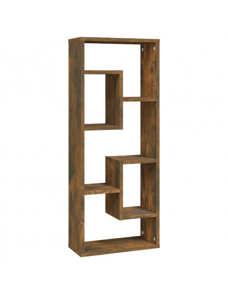 Mensola a Muro Rovere Fumo 36x16x90 cm in Legno Multistrato