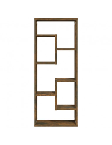 Mensola a Muro Rovere Fumo 36x16x90 cm in Legno Multistrato