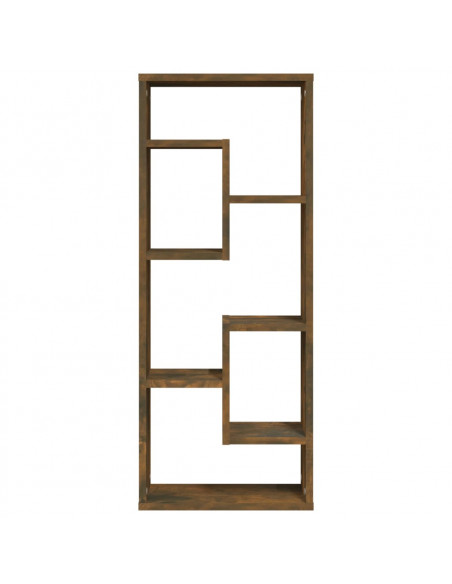 Mensola a Muro Rovere Fumo 36x16x90 cm in Legno Multistrato