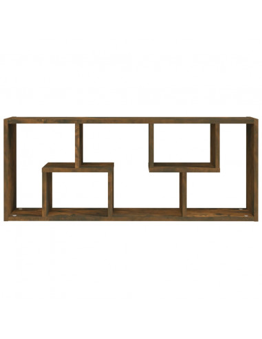 Mensola a Muro Rovere Fumo 36x16x90 cm in Legno Multistrato