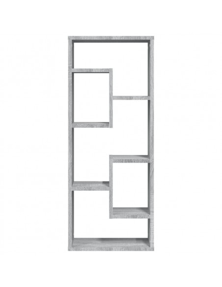 Mensola a Muro Grigio Sonoma 36x16x90 cm in Legno Multistrato