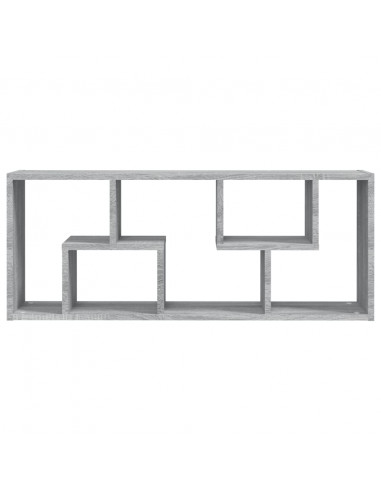 Mensola a Muro Grigio Sonoma 36x16x90 cm in Legno Multistrato