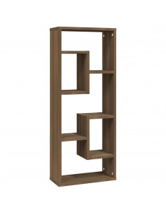 Mensola a Muro Rovere Marrone 36x16x90 cm in Legno Multistrato 2