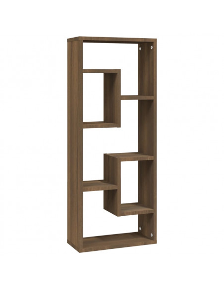 Mensola a Muro Rovere Marrone 36x16x90 cm in Legno Multistrato