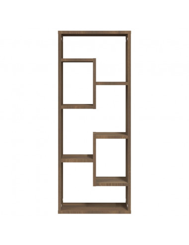 Mensola a Muro Rovere Marrone 36x16x90 cm in Legno Multistrato