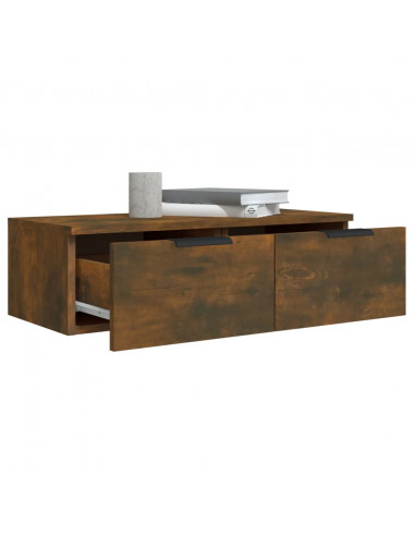 Armadietto a Muro Rovere Fumo 68x30x20 cm in Legno Multistrato