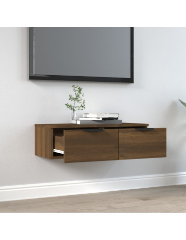 Armadietto a Muro Rovere Marrone 68x30x20 cm Legno Multistrato