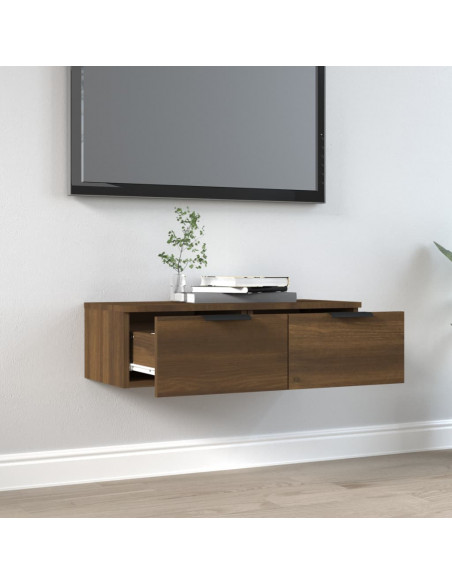 Armadietto a Muro Rovere Marrone 68x30x20 cm Legno Multistrato