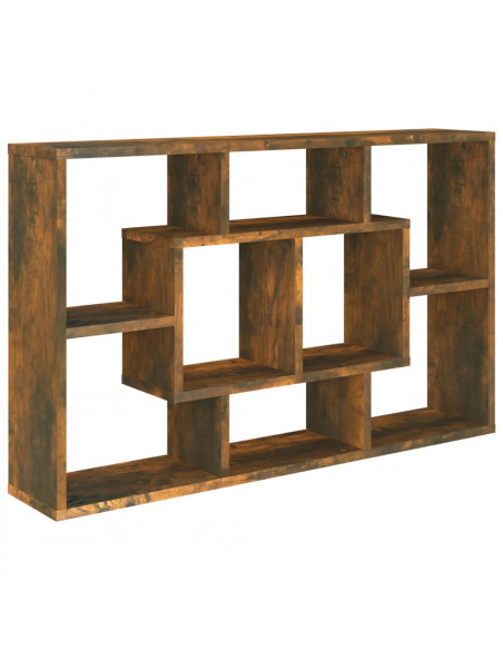 Mensola a Muro Rovere Fumo 85x16x52,5 cm in Legno Multistrato