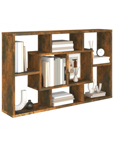 Mensola a Muro Rovere Fumo 85x16x52,5 cm in Legno Multistrato