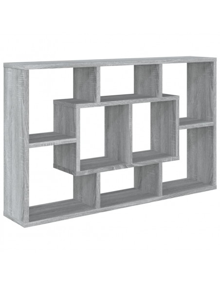 Mensola a Muro Grigio Sonoma 85x16x52,5 cm in Legno Multistrato
