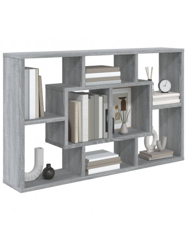 Mensola a Muro Grigio Sonoma 85x16x52,5 cm in Legno Multistrato