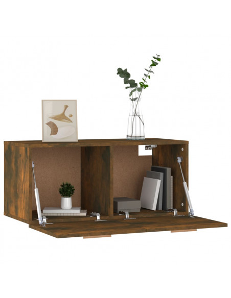 Mobile Parete Rovere Fumo 80x35x36,5 cm in Legno Multistrato