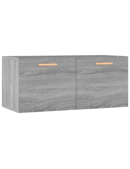Mobile Parete Grigio Sonoma 80x35x36,5 cm in Legno Multistrato