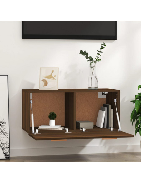 Mobile Parete Rovere Marrone 80x35x36,5cm Legno Multistrato