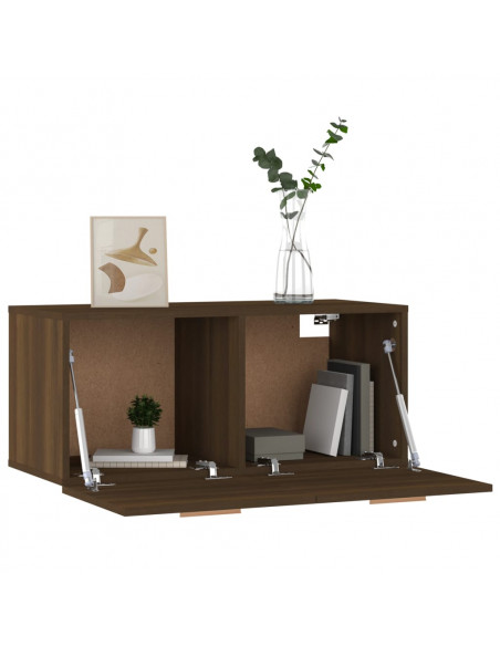 Mobile Parete Rovere Marrone 80x35x36,5cm Legno Multistrato