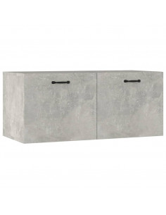 Armadietto a Muro Grigio Cemento 80x35x36,5cm Legno Multistrato 2