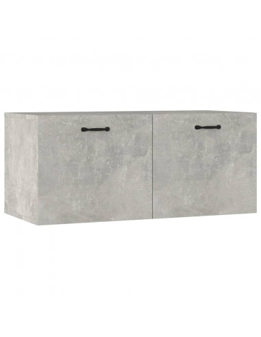 Armadietto a Muro Grigio Cemento 80x35x36,5cm Legno Multistrato