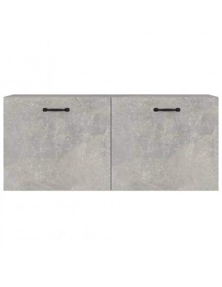 Armadietto a Muro Grigio Cemento 80x35x36,5cm Legno Multistrato