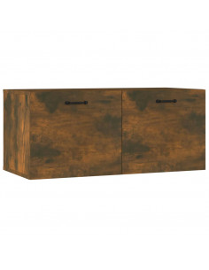 Mobile a Parete Rovere Fumo 80x36,5x35 cm in Legno Multistrato 2