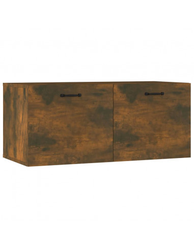 Mobile a Parete Rovere Fumo 80x36,5x35 cm in Legno Multistrato