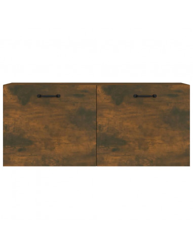 Mobile a Parete Rovere Fumo 80x36,5x35 cm in Legno Multistrato