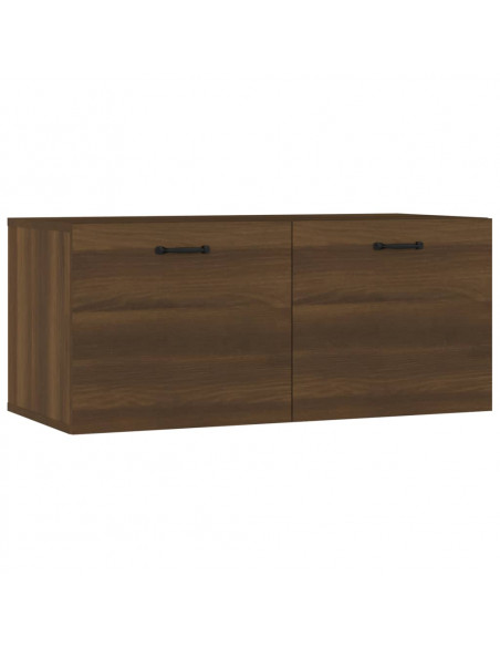 Armadietto a Muro Rovere Marrone 80x35x36,5cm Legno Multistrato
