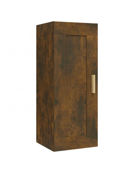 Armadietto a Muro Rovere Fumo 35x34x90 cm in Legno Multistrato