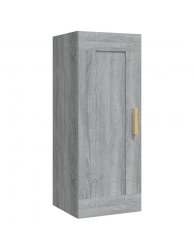 Armadietto a Muro Grigio Sonoma 35x34x90cm in Legno Multistrato