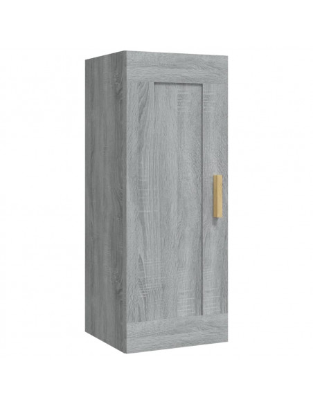 Armadietto a Muro Grigio Sonoma 35x34x90cm in Legno Multistrato