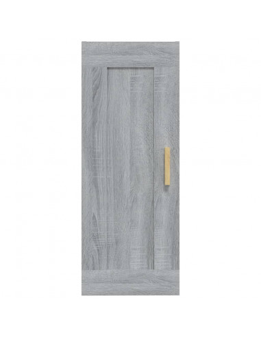 Armadietto a Muro Grigio Sonoma 35x34x90cm in Legno Multistrato