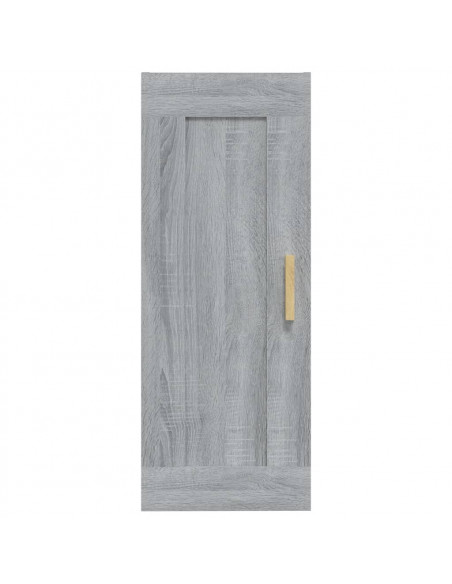 Armadietto a Muro Grigio Sonoma 35x34x90cm in Legno Multistrato