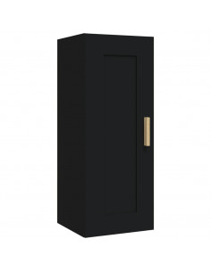 Armadietto a Muro Nero 35x34x90 cm in Legno Multistrato 2