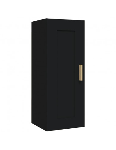 Armadietto a Muro Nero 35x34x90 cm in Legno Multistrato