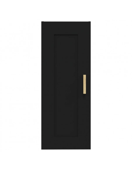 Armadietto a Muro Nero 35x34x90 cm in Legno Multistrato