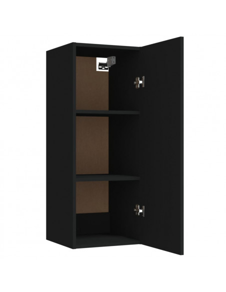 Armadietto a Muro Nero 34,5x34x90 cm in Legno Multistrato