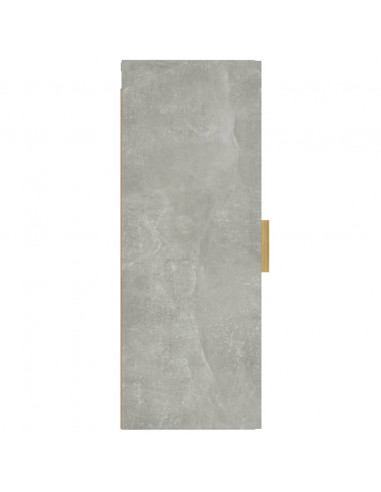 Armadietto a Muro Grigio Cemento 34,5x34x90cm Legno Multistrato