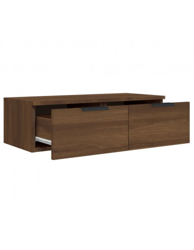 Mobili Pensili 2 pz Marrone Rovere 68x30x20cm Legno Multistrato
