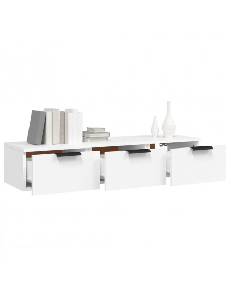 Armadietto a Muro Bianco 102x30x20 cm in Legno Multistrato