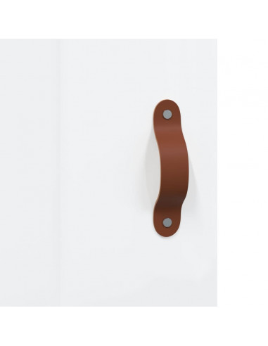 Credenza 34,5x34x180 cm in Legno Multistrato Bianco Lucido