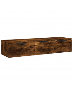 Armadietto a Muro Rovere Fumo 102x30x20 cm in Legno Multistrato 2