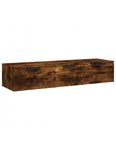 Armadietto a Muro Rovere Fumo 102x30x20 cm in Legno Multistrato