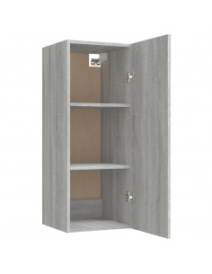 Armadietto a Muro Grigio Sonoma 34,5x34x90 cm Legno Multistrato 2